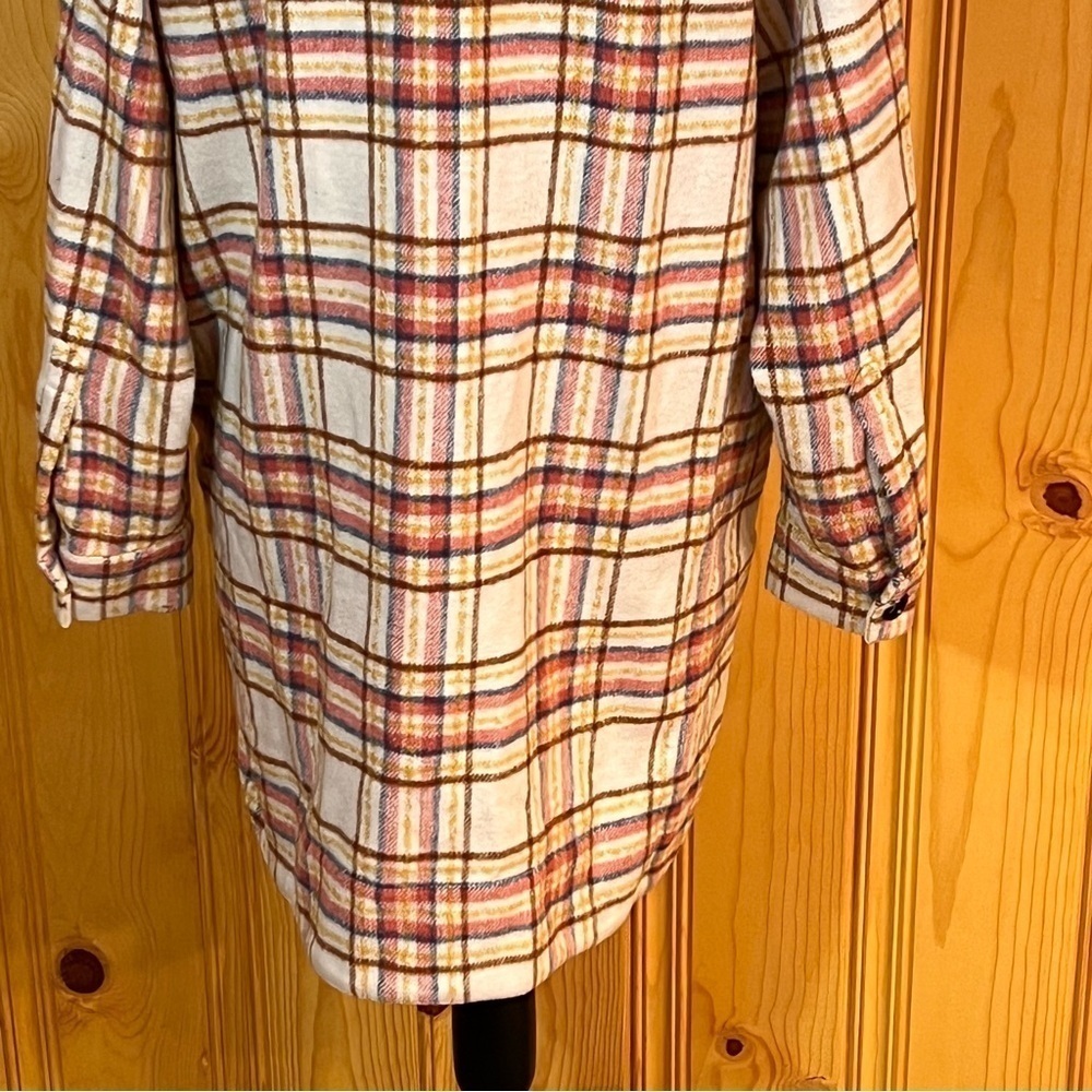 Stella Nova Emmy Blue And Pink Checked Oversized Button Jacket Sz-40 - Picture 7 of 10